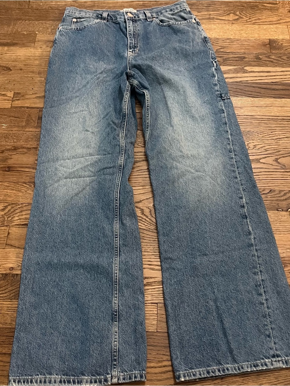 Free People Tinsley Baggy Mid Rise Straight Leg Jeans Size 30 - Picture 4 of 8